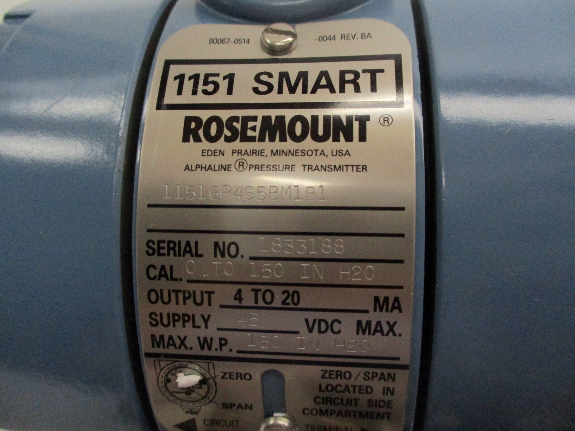 ROSEMOUNT 1151GP4S5BM1B1 NSMP