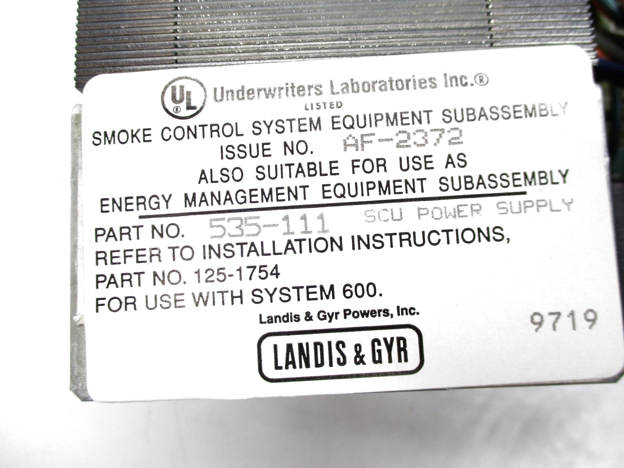 LANDIS&GYR 535-111 UNMP