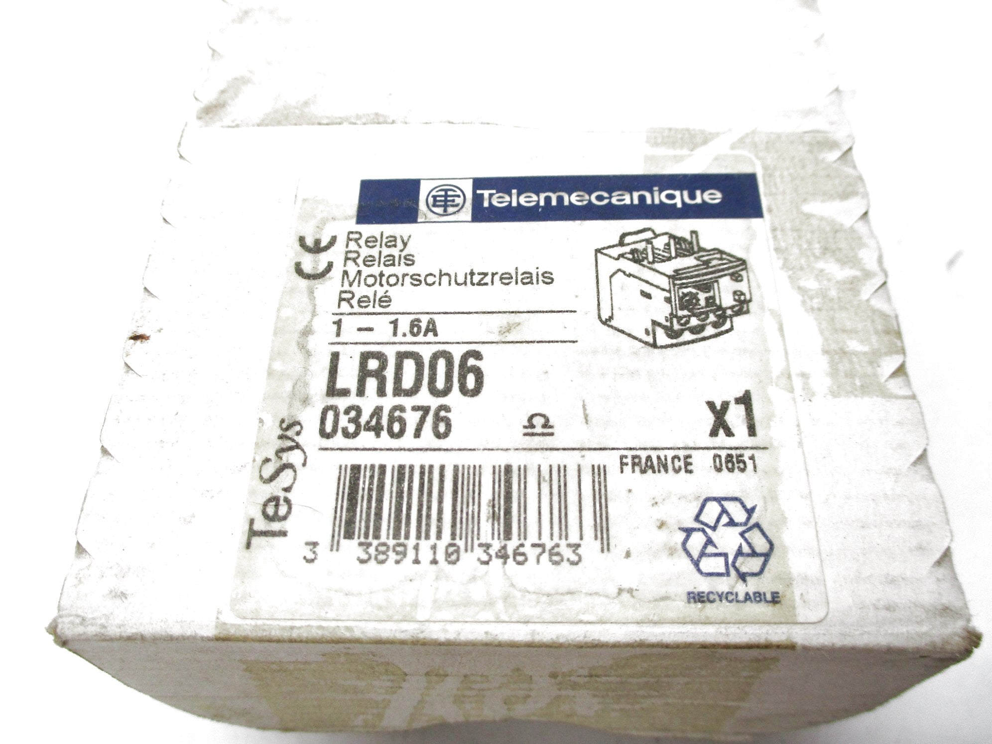 TELEMECANIQUE LRD06 690V 1-1.6A NSMP