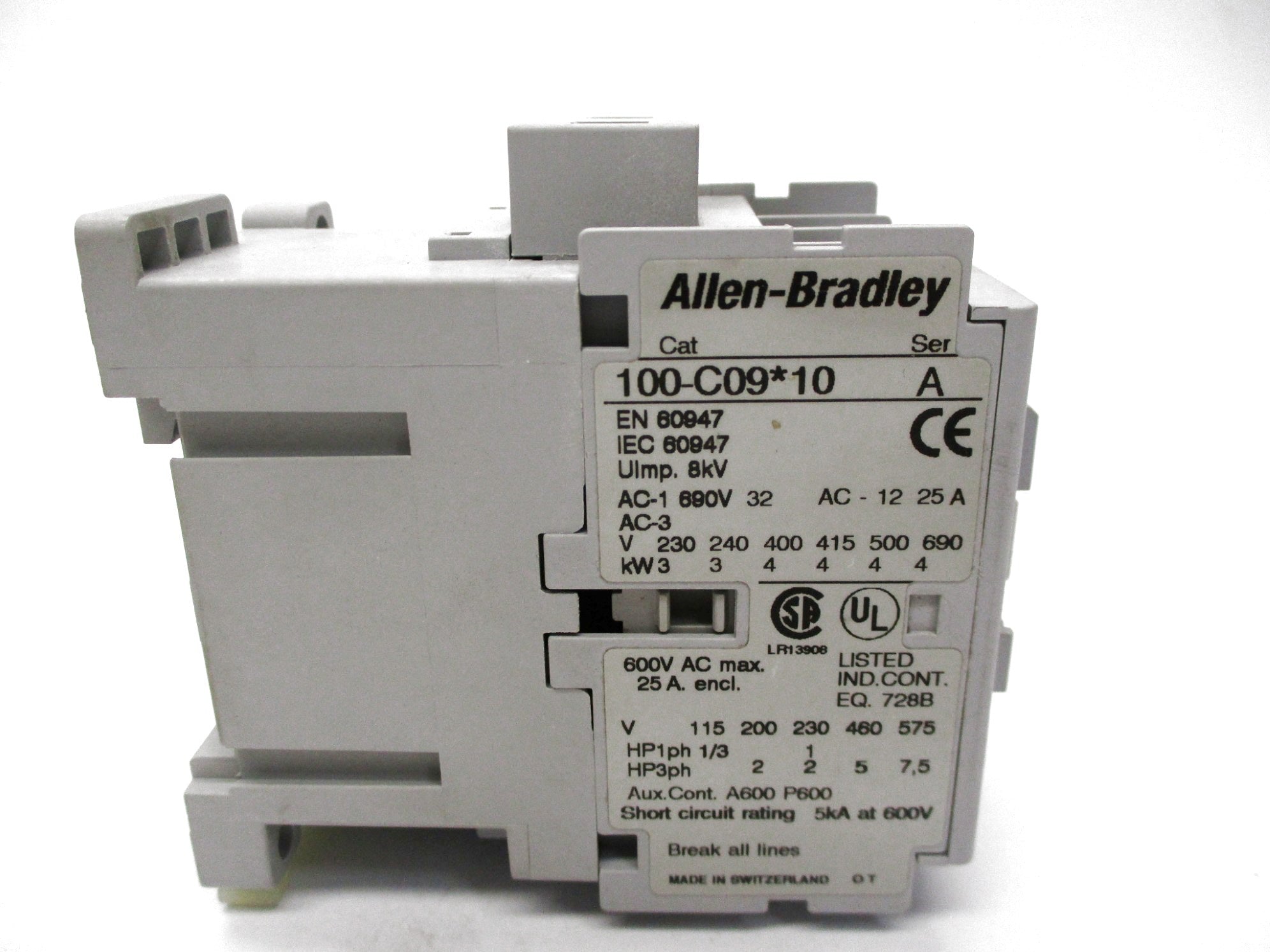 ALLEN BRADLEY 100-C09J10 SER. A 24V 32A (BR/WH) NSMP
