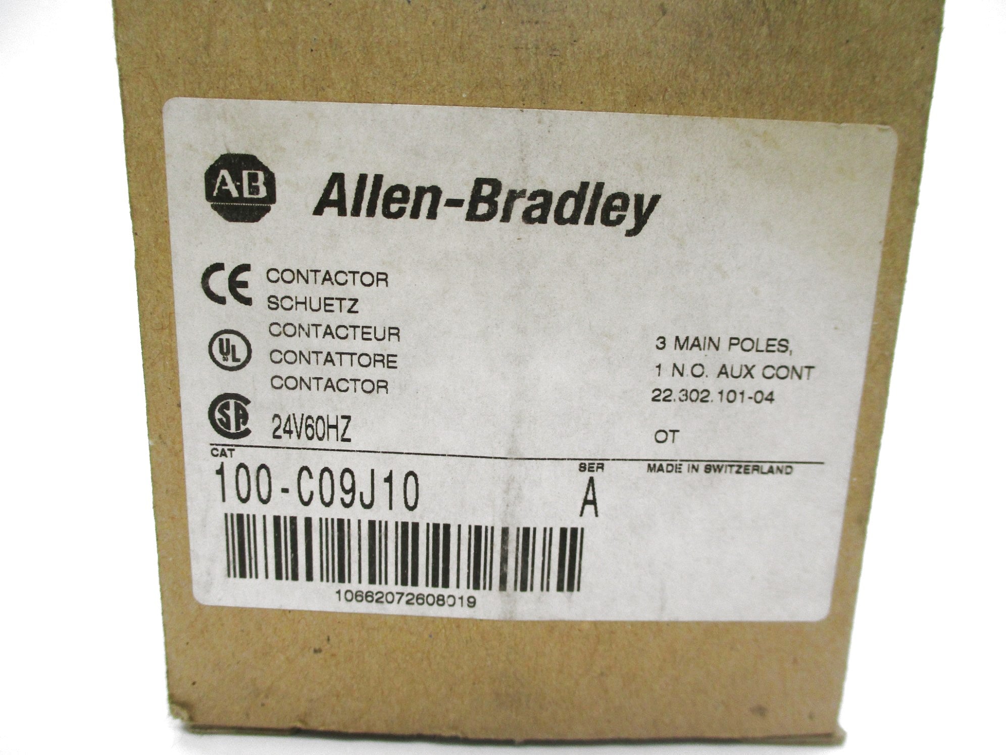ALLEN BRADLEY 100-C09J10 SER. A 24V 32A (BR/WH) NSMP