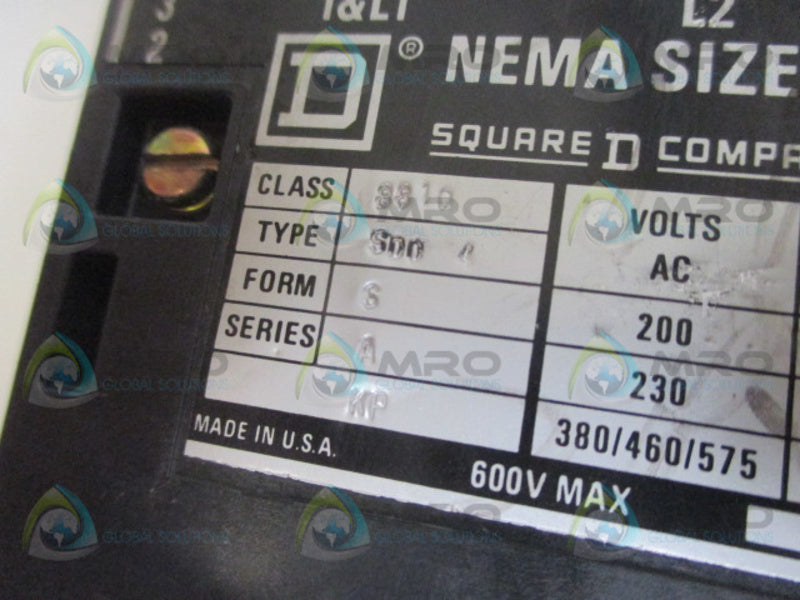 SQUARE D 8810-SD04V02 SER.A FORM S CONTACTOR 120V  UNMP