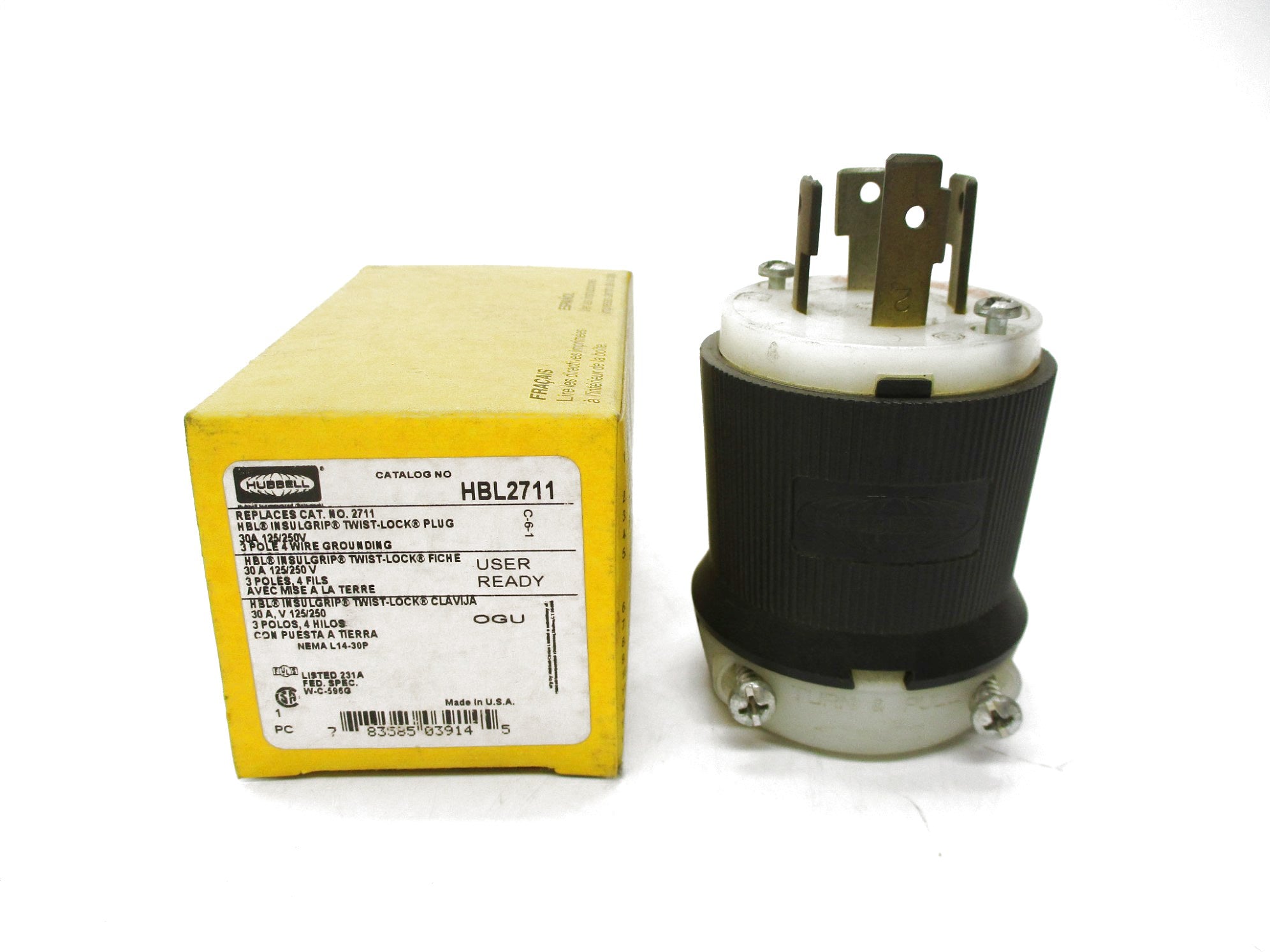 HUBBELL HBL2711 125/250V 30A NSMP