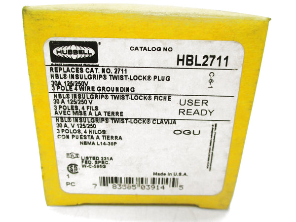 HUBBELL HBL2711 125/250V 30A NSMP