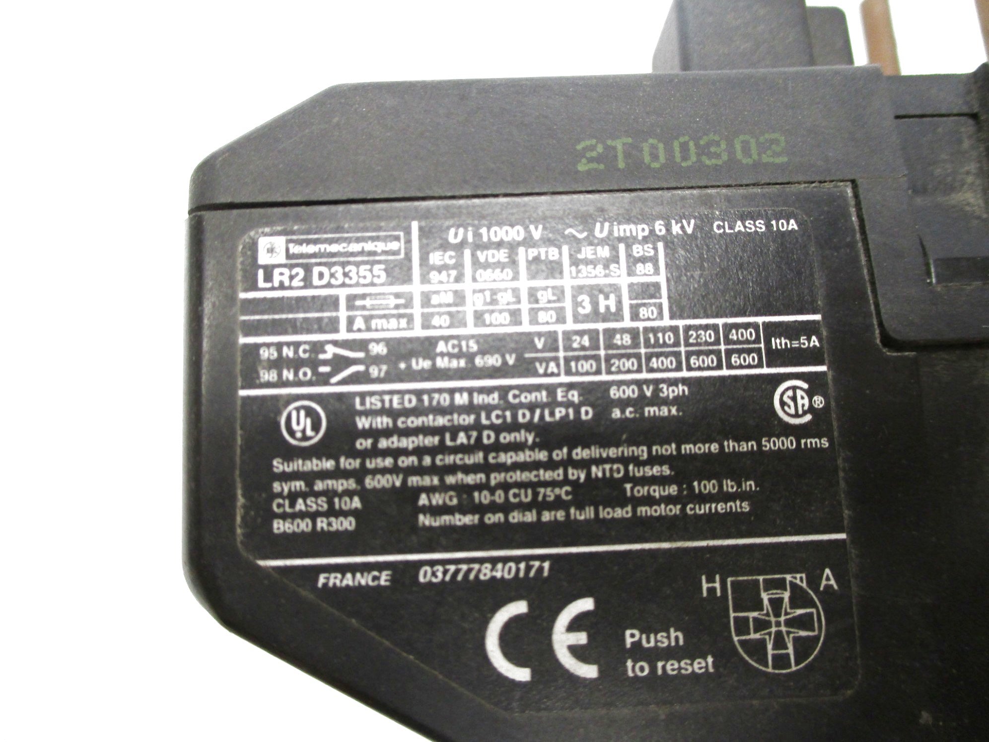 TELEMECANIQUE LR2D3355 30-40A UNMP