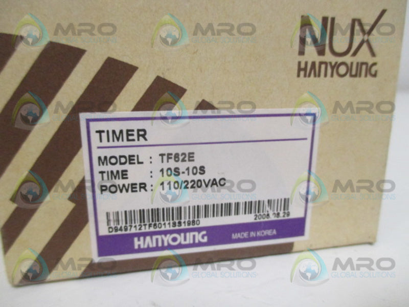NUX TF62E TWIN TIMER 10 SECONDS 110/220VAC NSMP