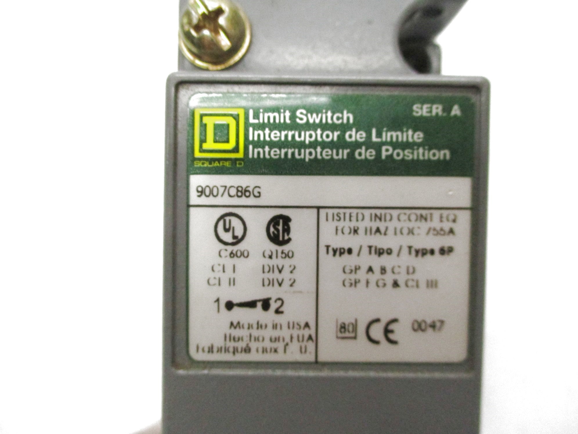 SQUARE D 9007C86G SER. A (AS PICTURED) UNMP
