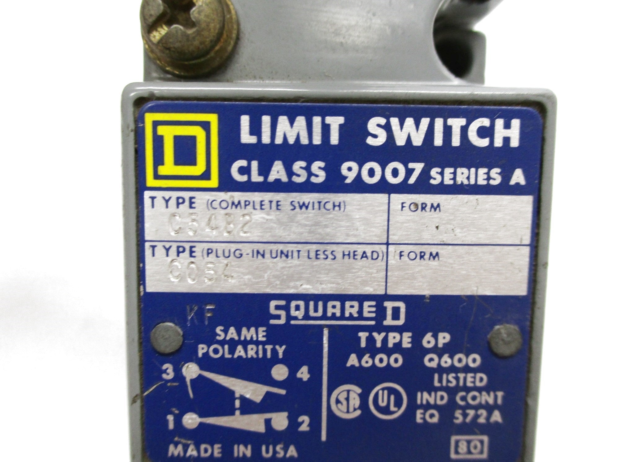 SQUARE D 9007C54B2 SER. A UNMP