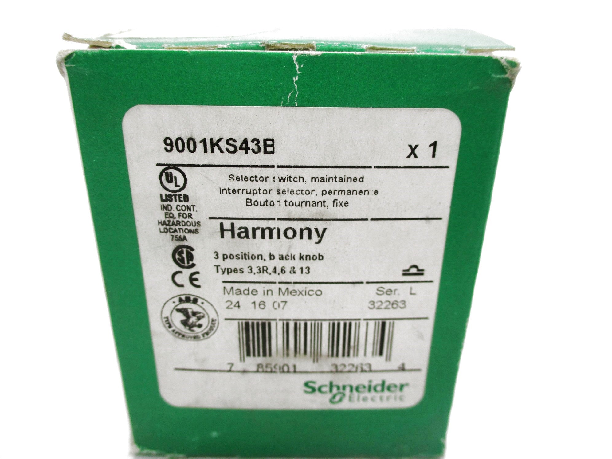 SCHNEIDER ELECTRIC 9001KS43B SER. L NSMP