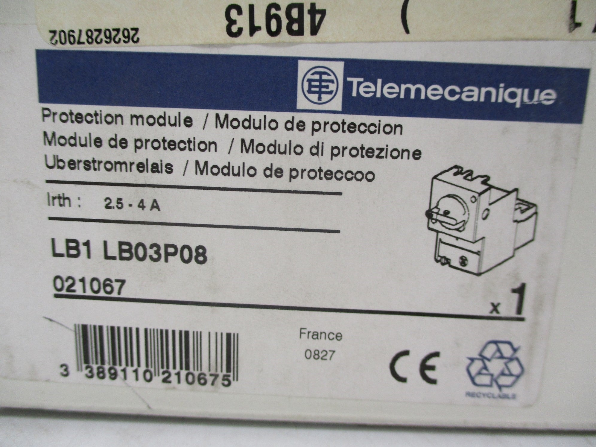 TELEMECANIQUE LB1LB03P08 2.5-4A NSMP