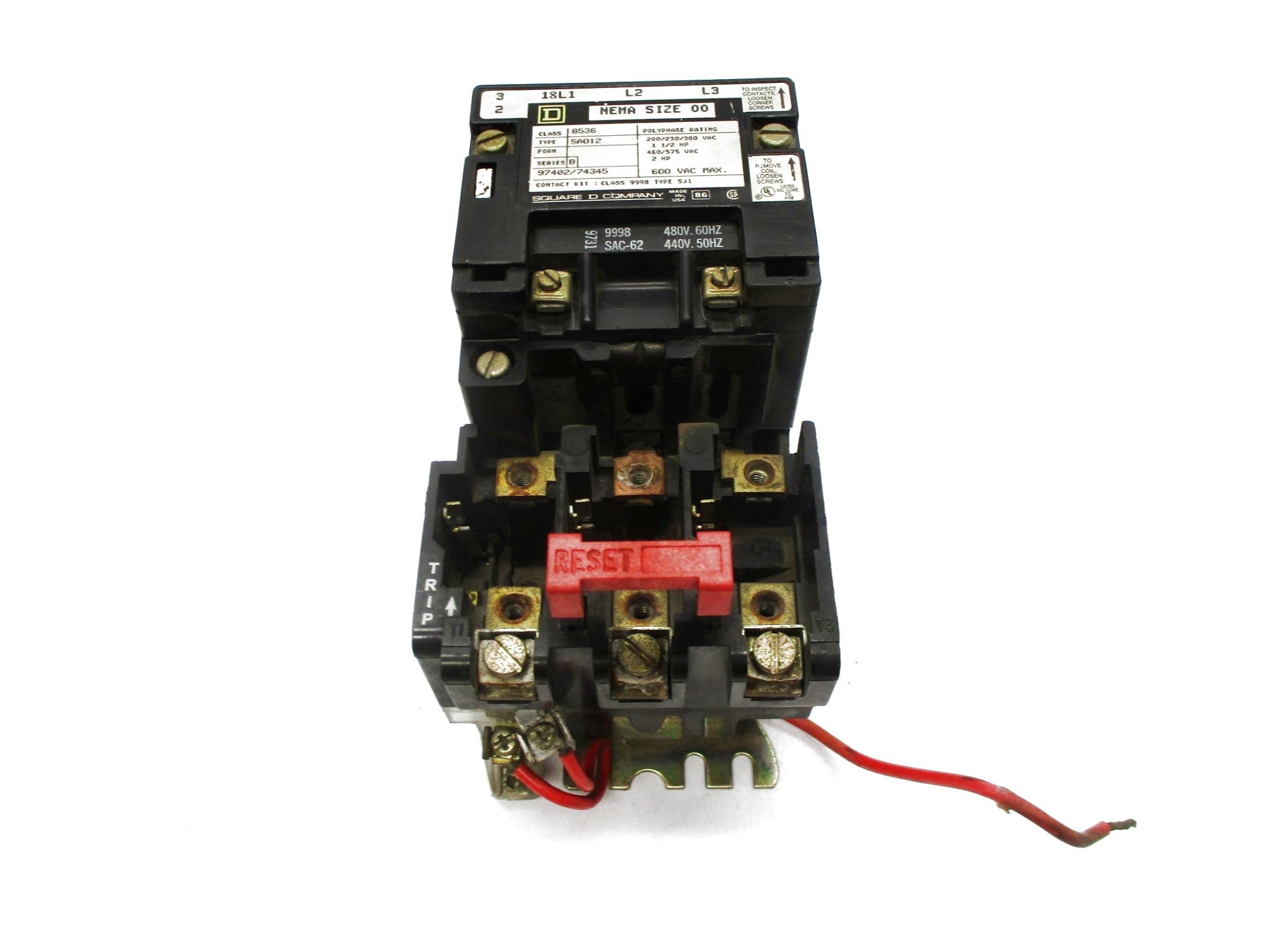 SQUARE D 8536SAO12 SER. B 440/480V UNMP