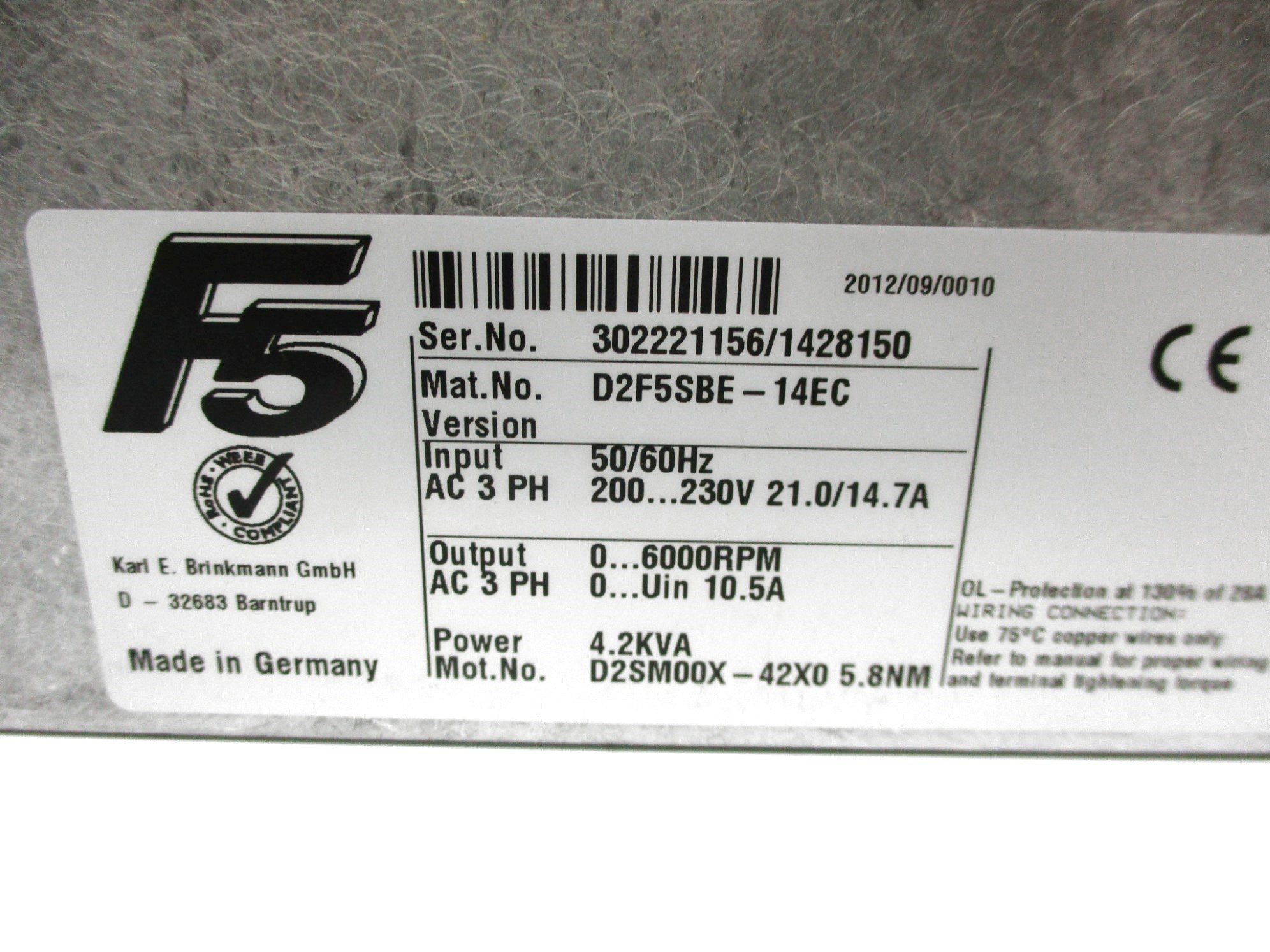 KEB D2F5SBE-14EC NSMP