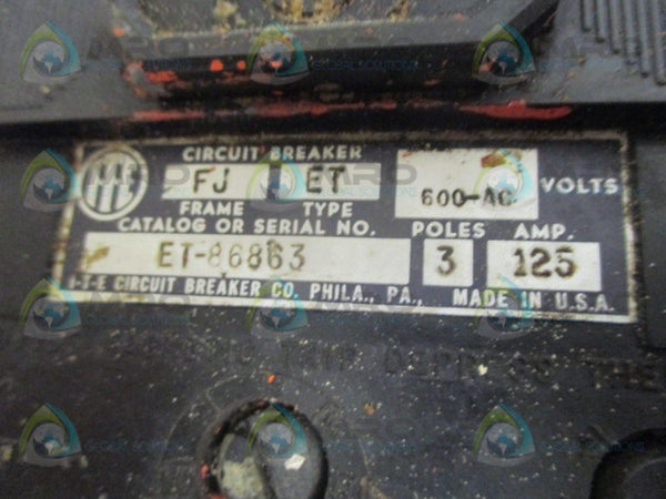 ITE ET-86863 CIRCUIT BREAKER 125A UNMP