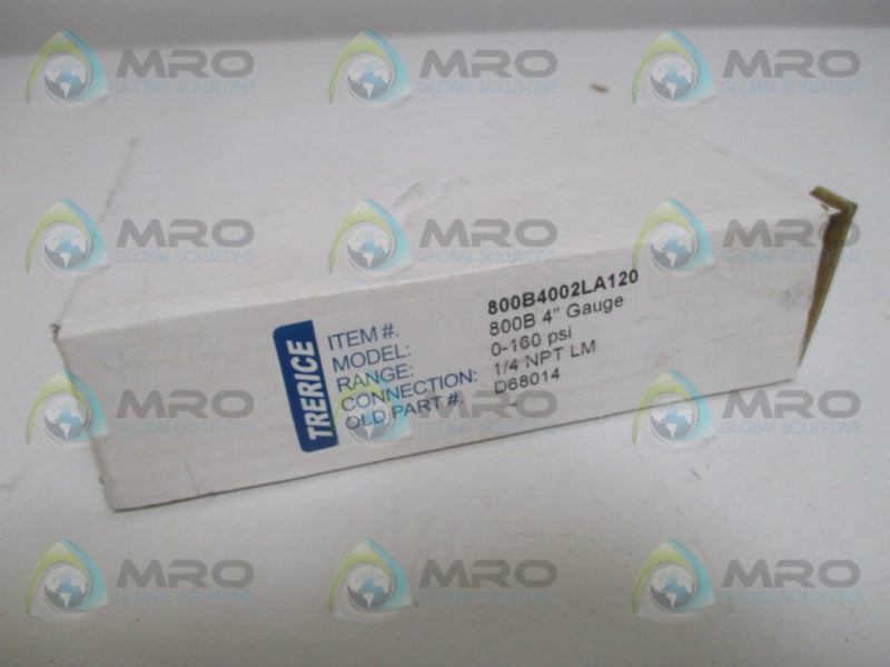 TRERICE 800B4002LA120 GAUGE 160PSI NSMP