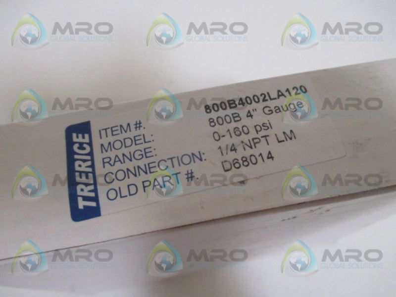 TRERICE 800B4002LA120 GAUGE 160PSI NSMP