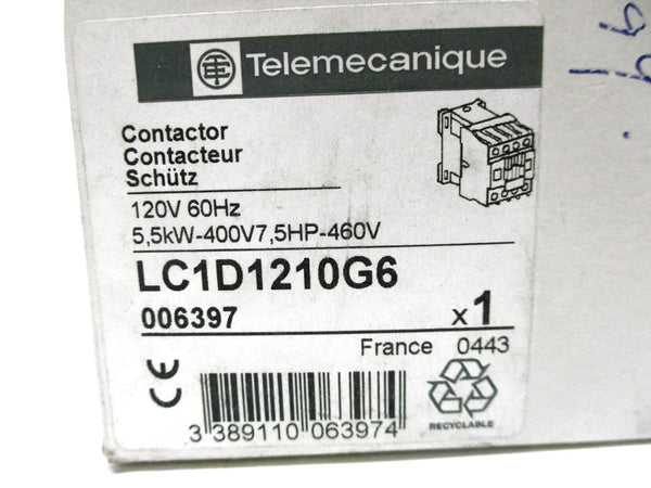 TELEMECANIQUE LC1D1210G6 120V NSMP