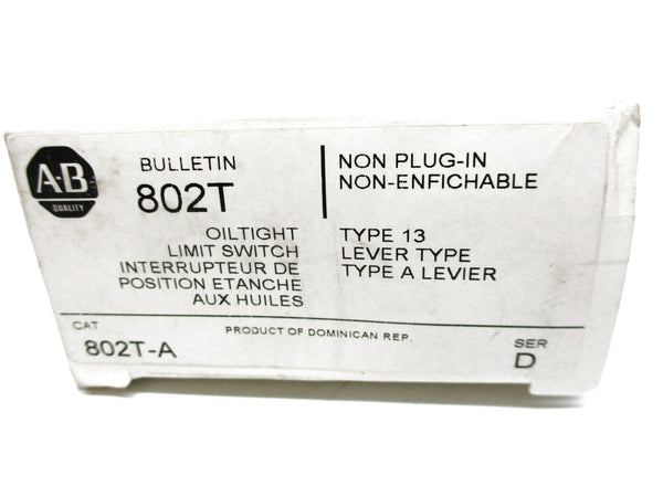 ALLEN BRADLEY 802T-A SER. D 120-600VAC 60A (WH) NSMP