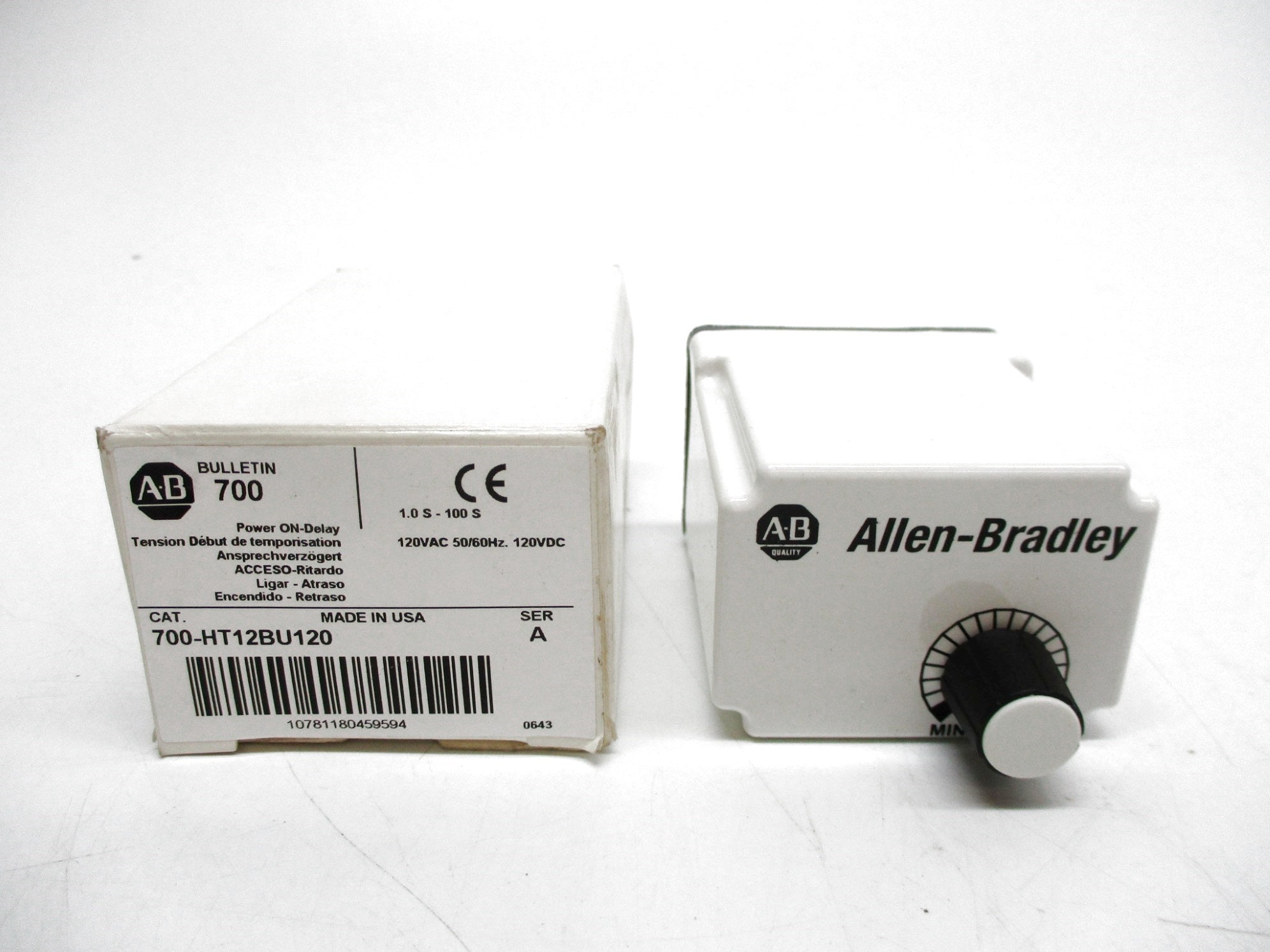 INDUSTRIAL SPARE PART 700-HT12BU120 SER. A 120VAC 10A 1.0S-100S (WH) NSMP