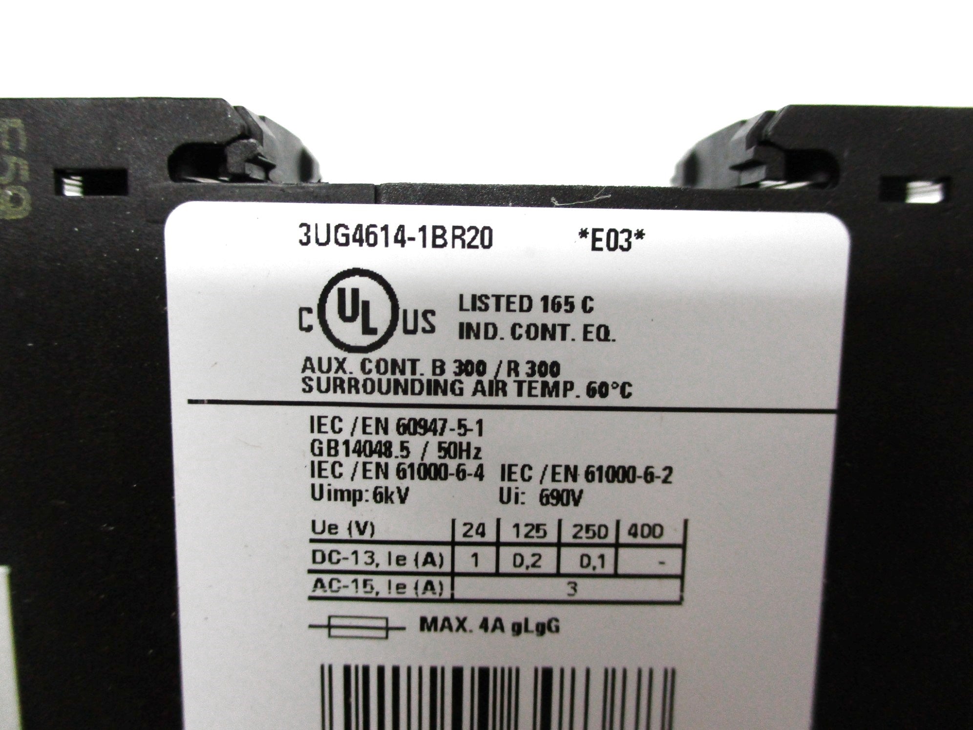 SIEMENS 3UG4614-1BR20 160-690V 4A NSNP