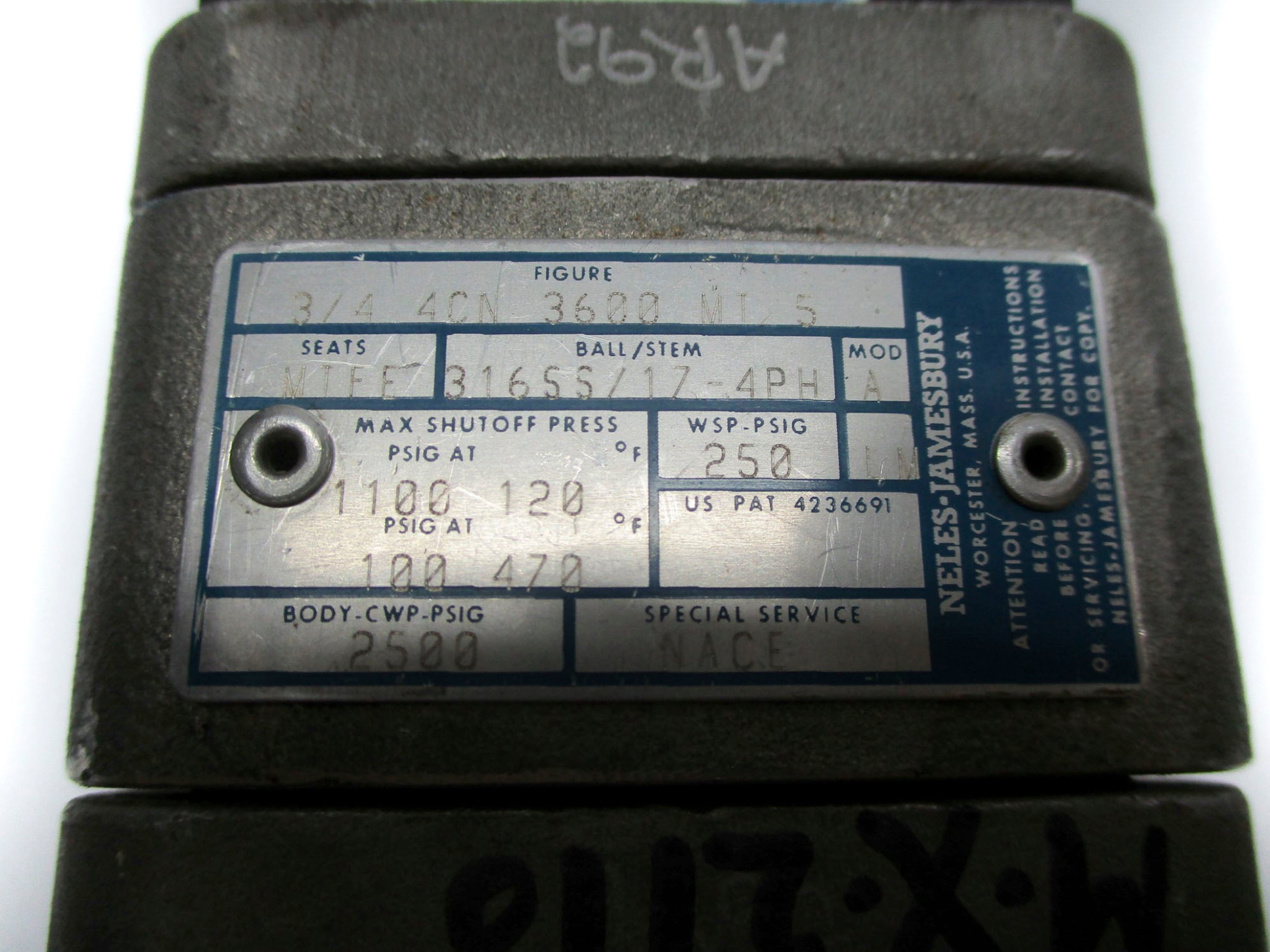 NELES-JAMESBURY 4CN3600MT5 UNMP