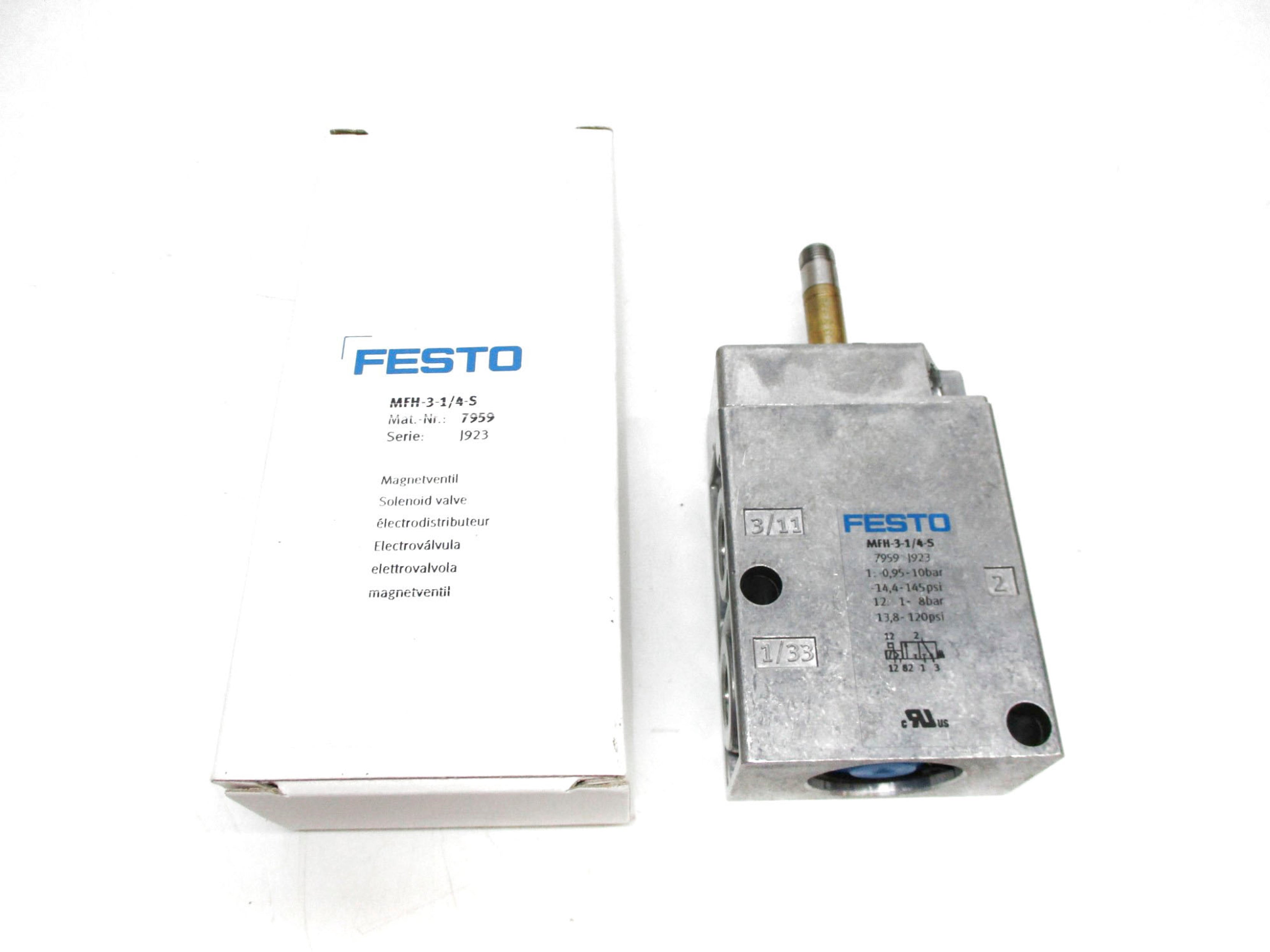 FESTO MFH-3-1/4-S 7959 -14.4-145PSI NSMP