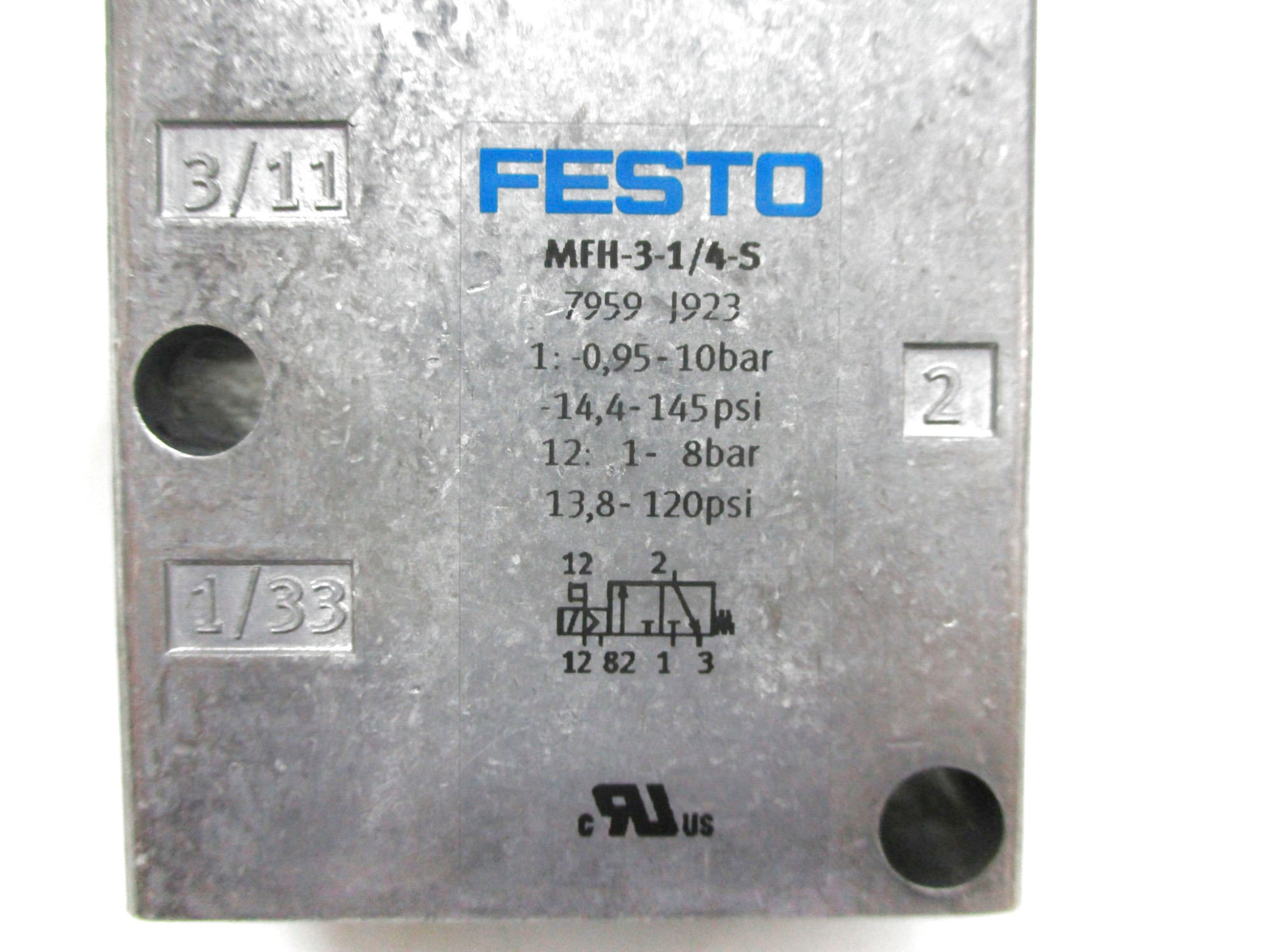 FESTO MFH-3-1/4-S 7959 -14.4-145PSI NSMP