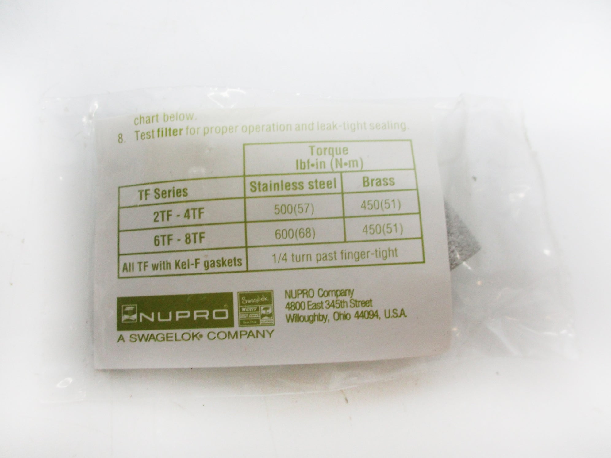 NUPRO SS-8F-K4-90 NSMP