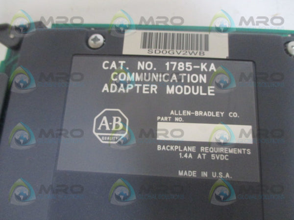 ALLEN BRADLEY 1785-KA SER. A F/W B COMMUNICATION ADAPTER MODULE UNMP