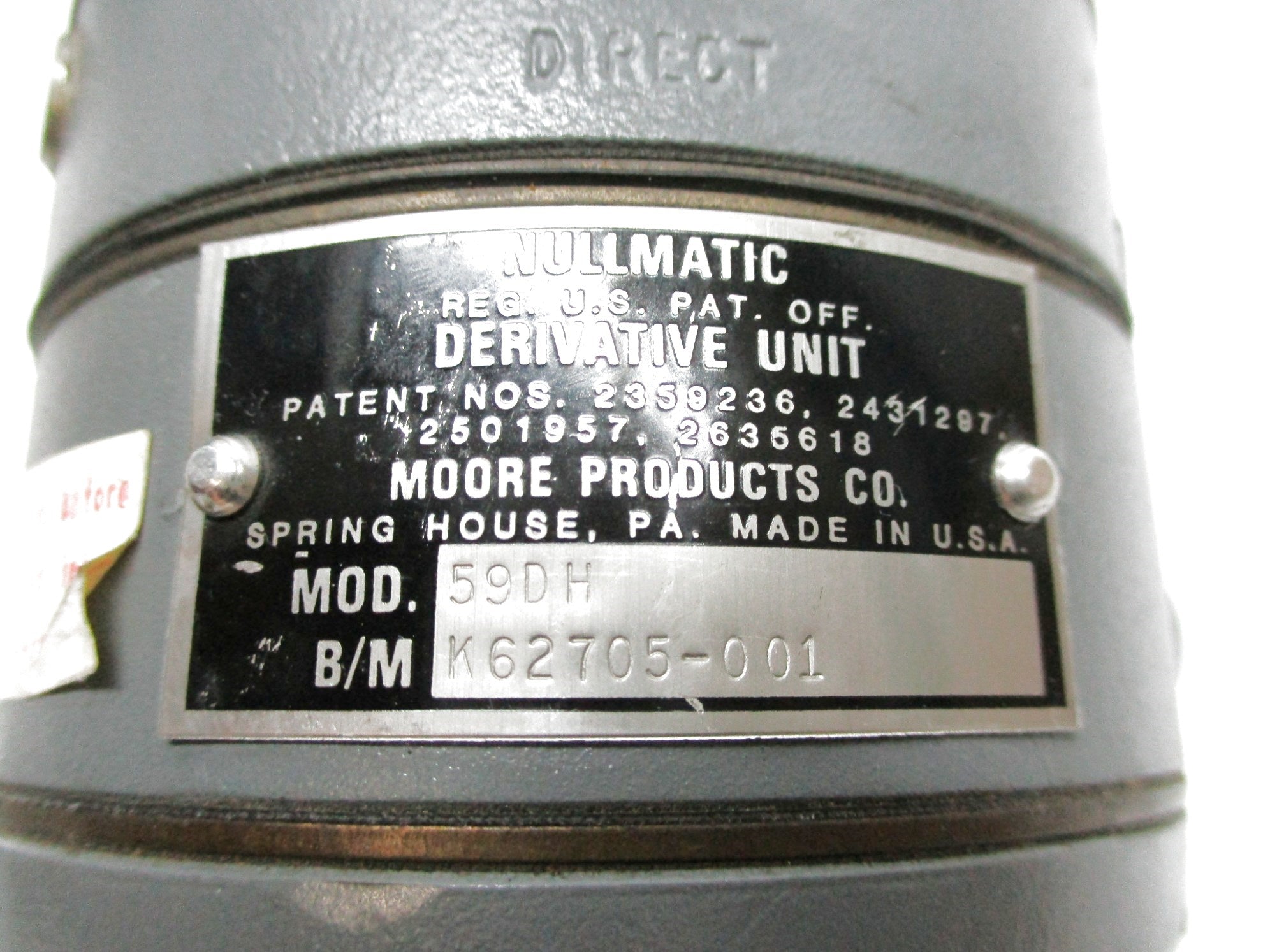 MOORE PRODUCTS 59DH UNMP