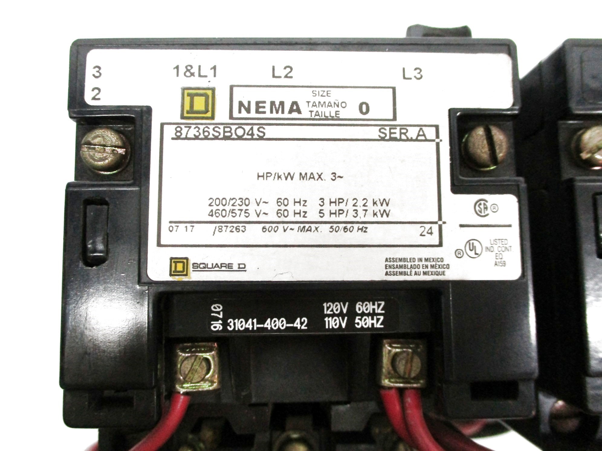 SQUARE D 8736SBO4S SER. A UNMP
