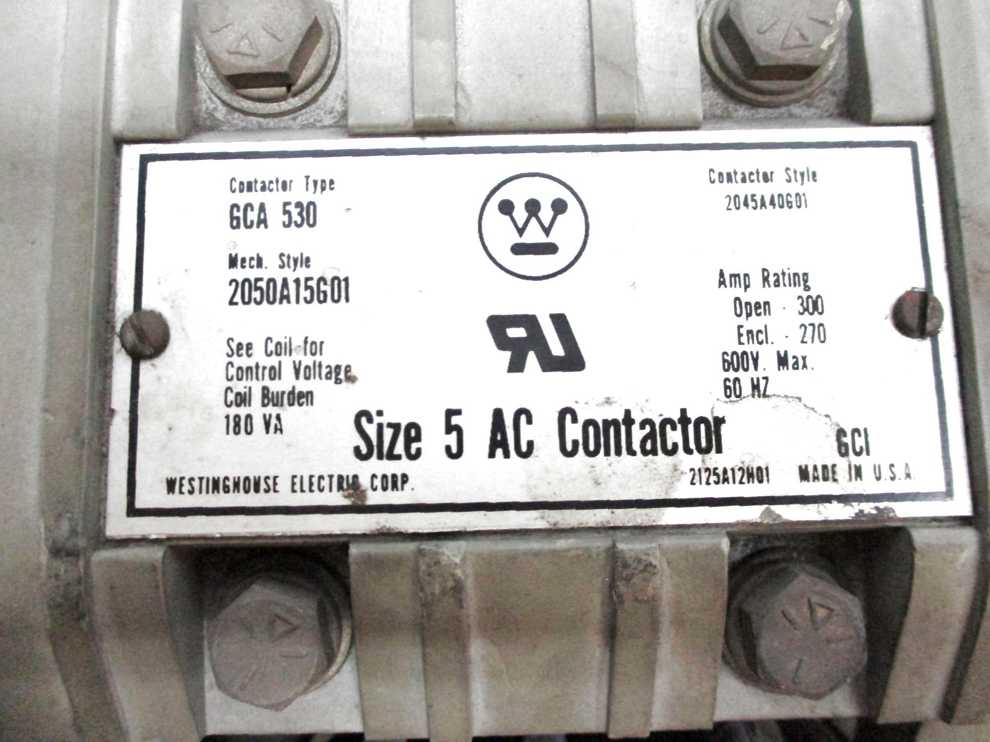 WESTINGHOUSE GCA530  110/120V UNMP