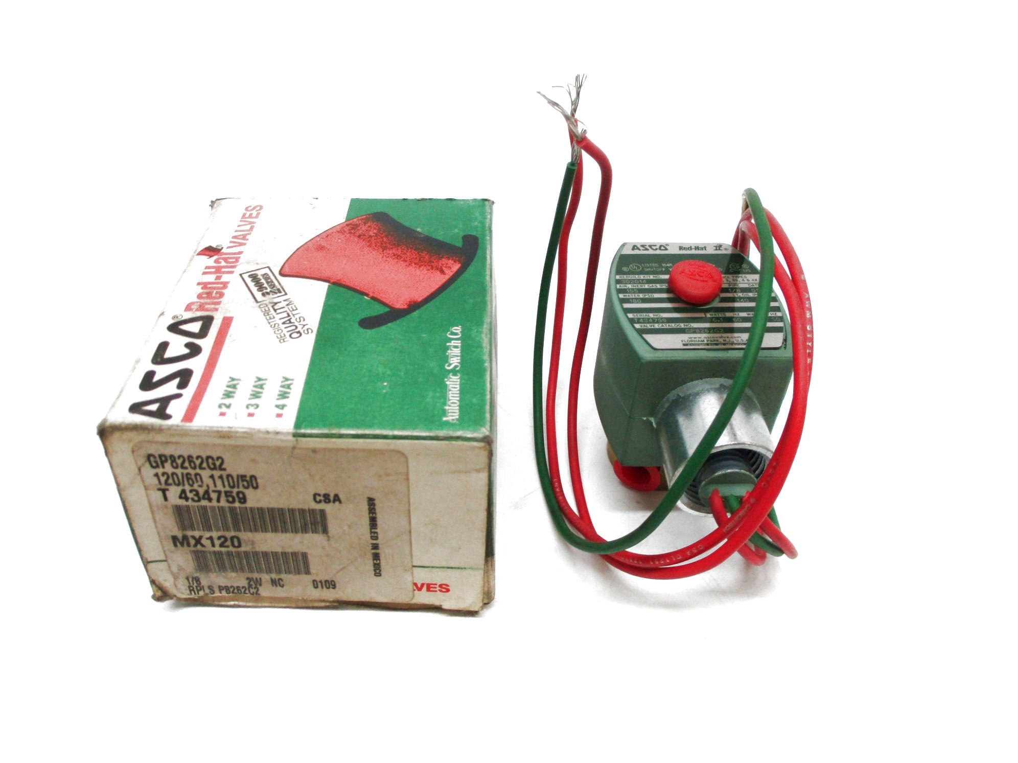ASCO GP8262G2 120/60 110/50 180PSI NSMP