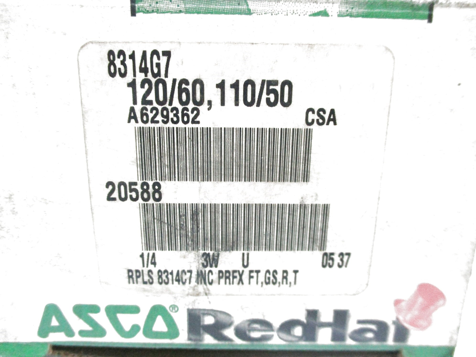 ASCO 8314G7 110/120V 40PSI NSMP