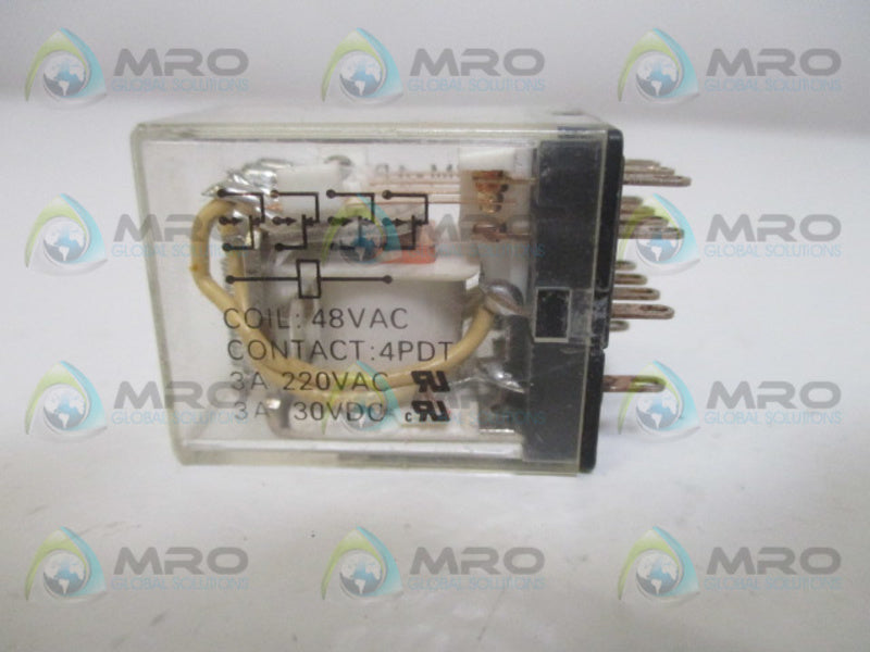 MEC GM-4PDT-48A RELAY 48VAC UNMP