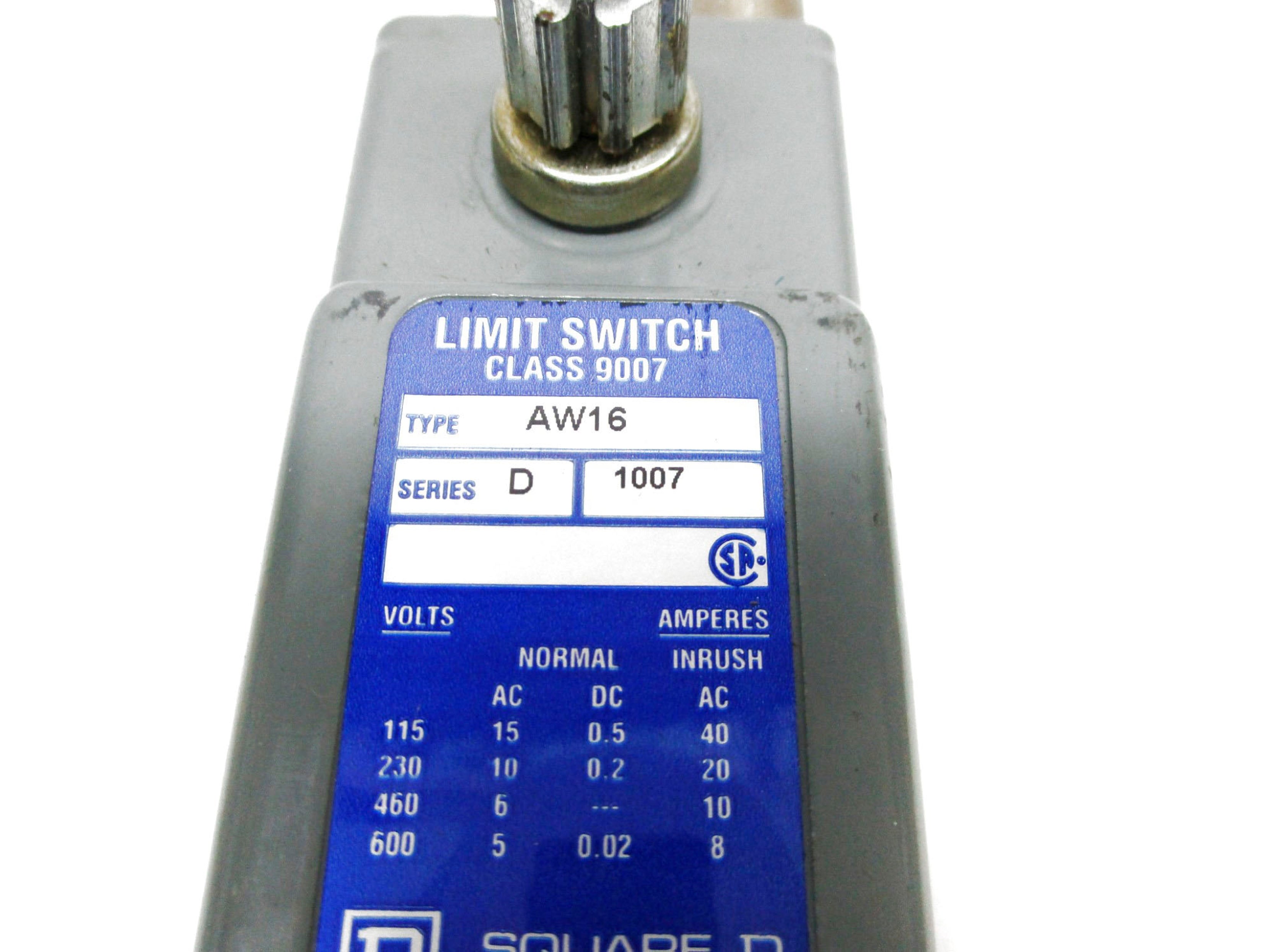 SQUARE D 9007AW16 SER. D 600V 40A NSMP