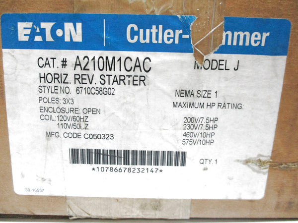 EATON A210M1CAC 6710C58G02 110/120V NSMP