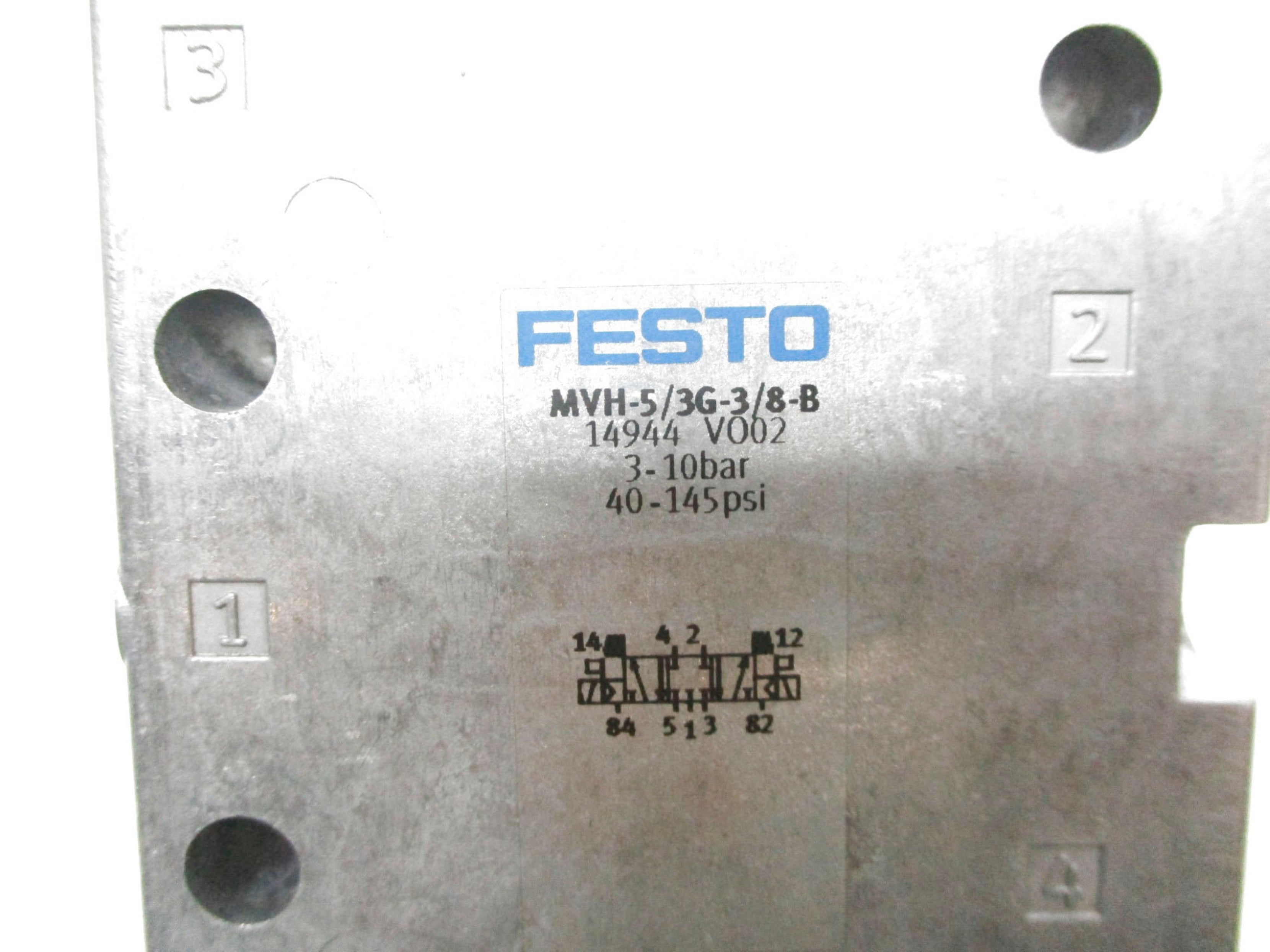 FESTO MVH-5/3G-3/8-B 20.4-26.4VDC UNMP