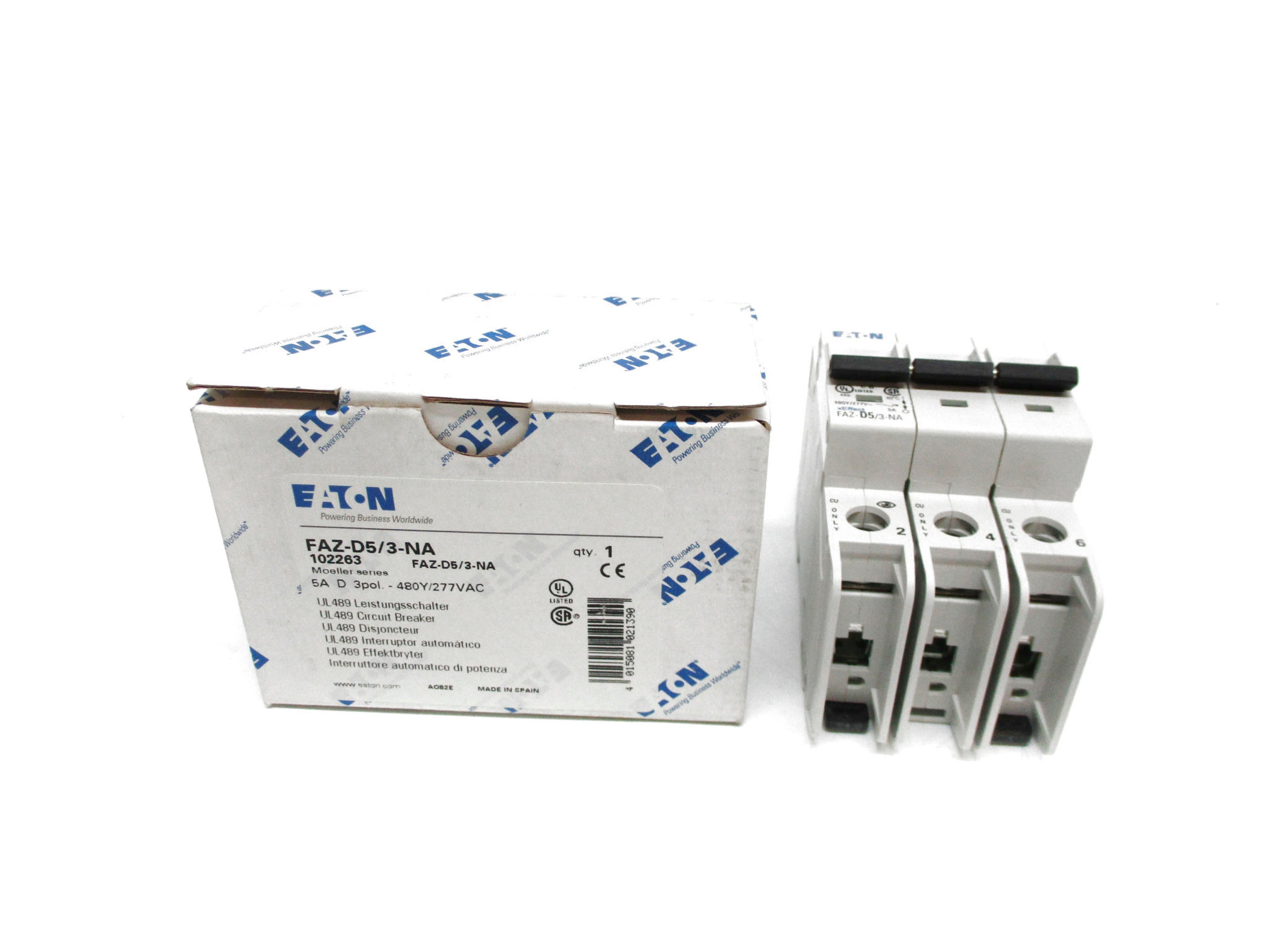 EATON FAZ-D5/3-NA 102263 277VAC 5A NSMP