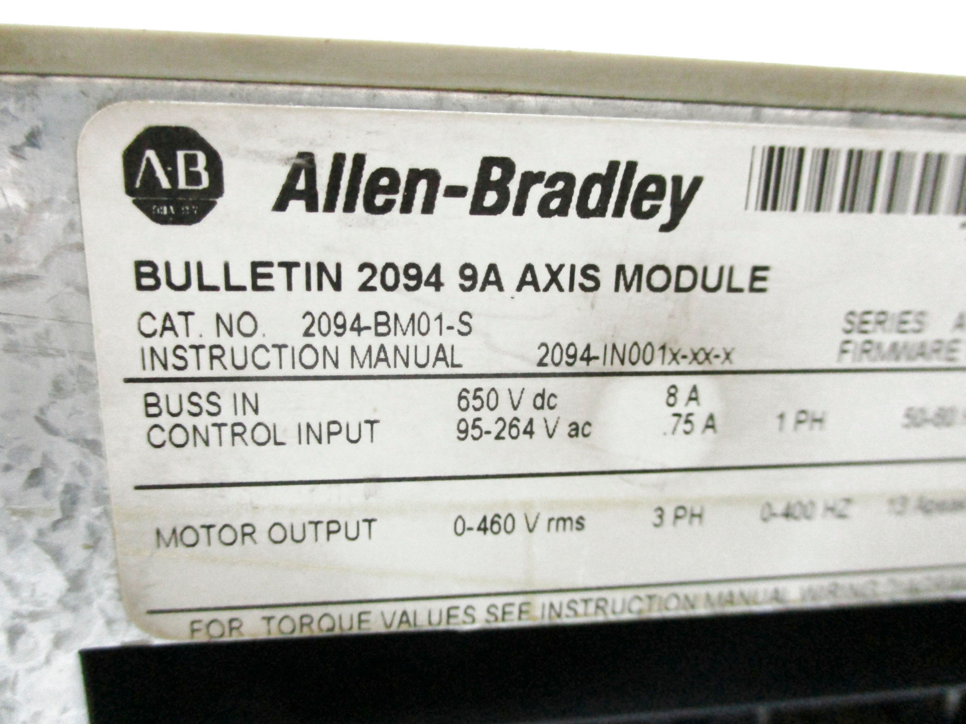ALLEN BRADLEY 2094-BM01-S SER. A F/W 1.88 (AS PICTURED) UNMP