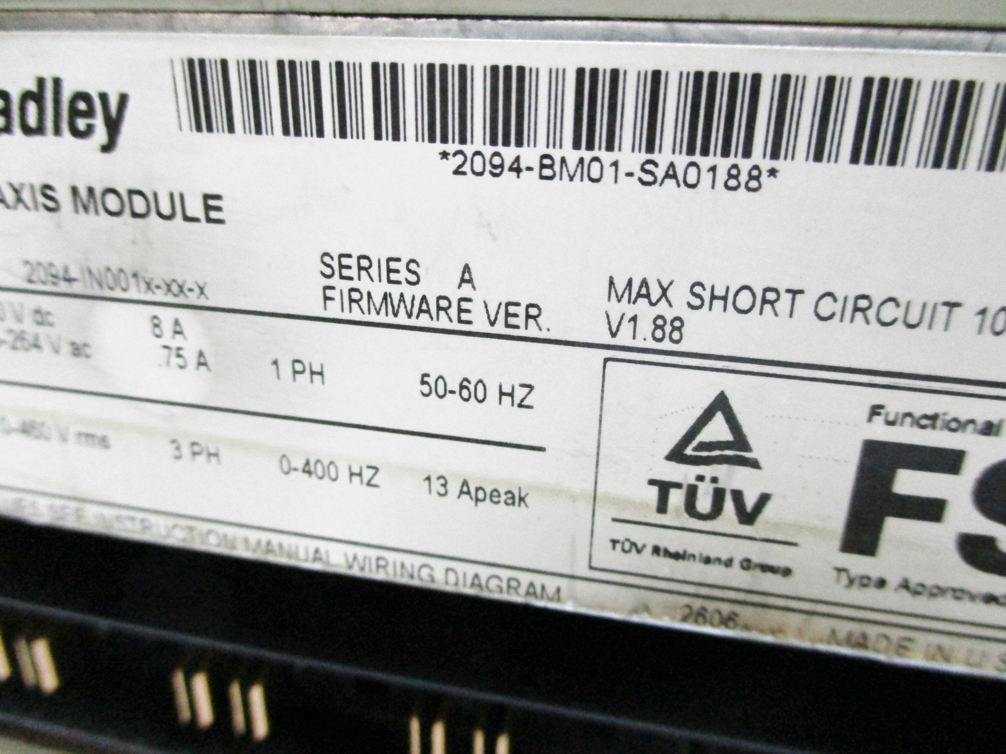ALLEN BRADLEY 2094-BM01-S SER. A F/W 1.88 (AS PICTURED) UNMP