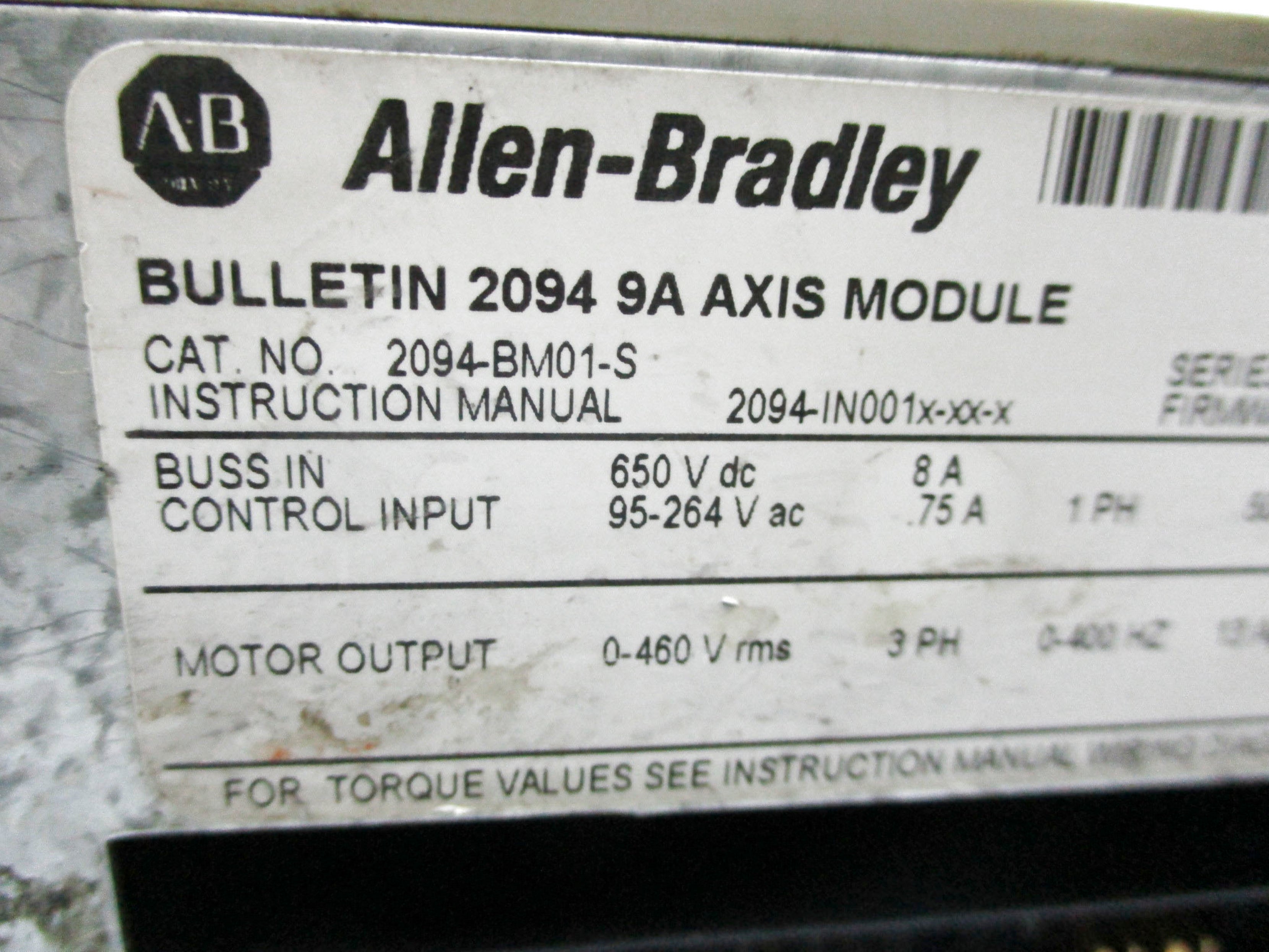 ALLEN BRADLEY 2094-BM01-S SER. A F/W 1.89 (AS PICTURED) UNMP
