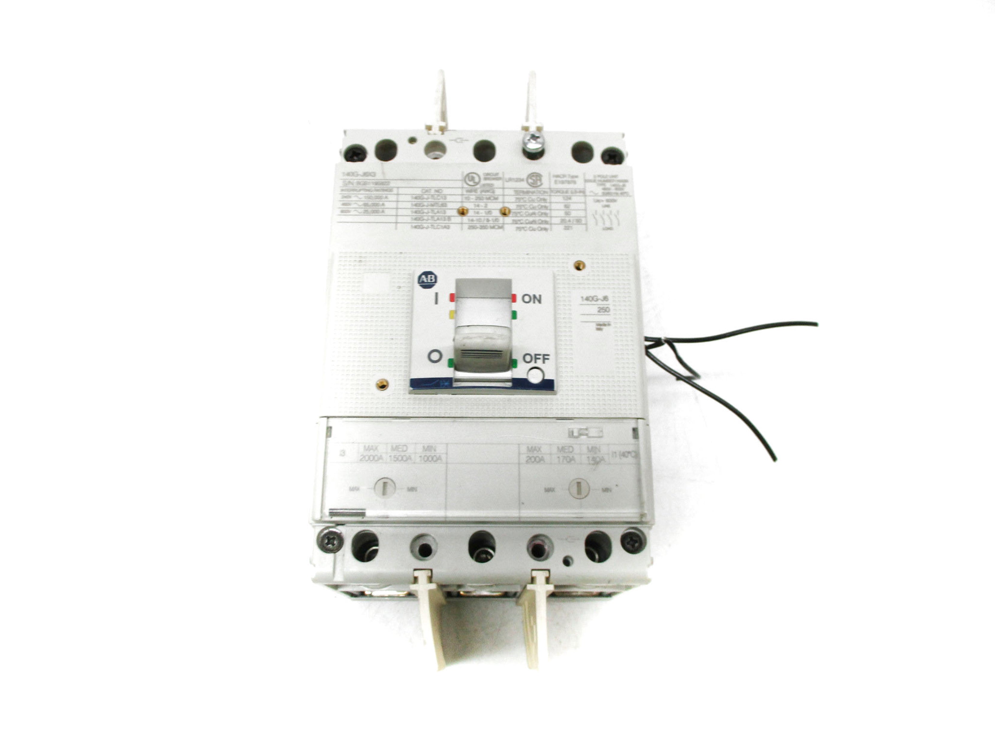 ALLEN BRADLEY 140G-J6F3-D20-KJ SER. A 200/2000A UNMP