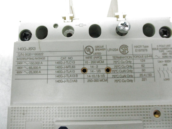 ALLEN BRADLEY 140G-J6F3-D20-KJ SER. A 200/2000A UNMP