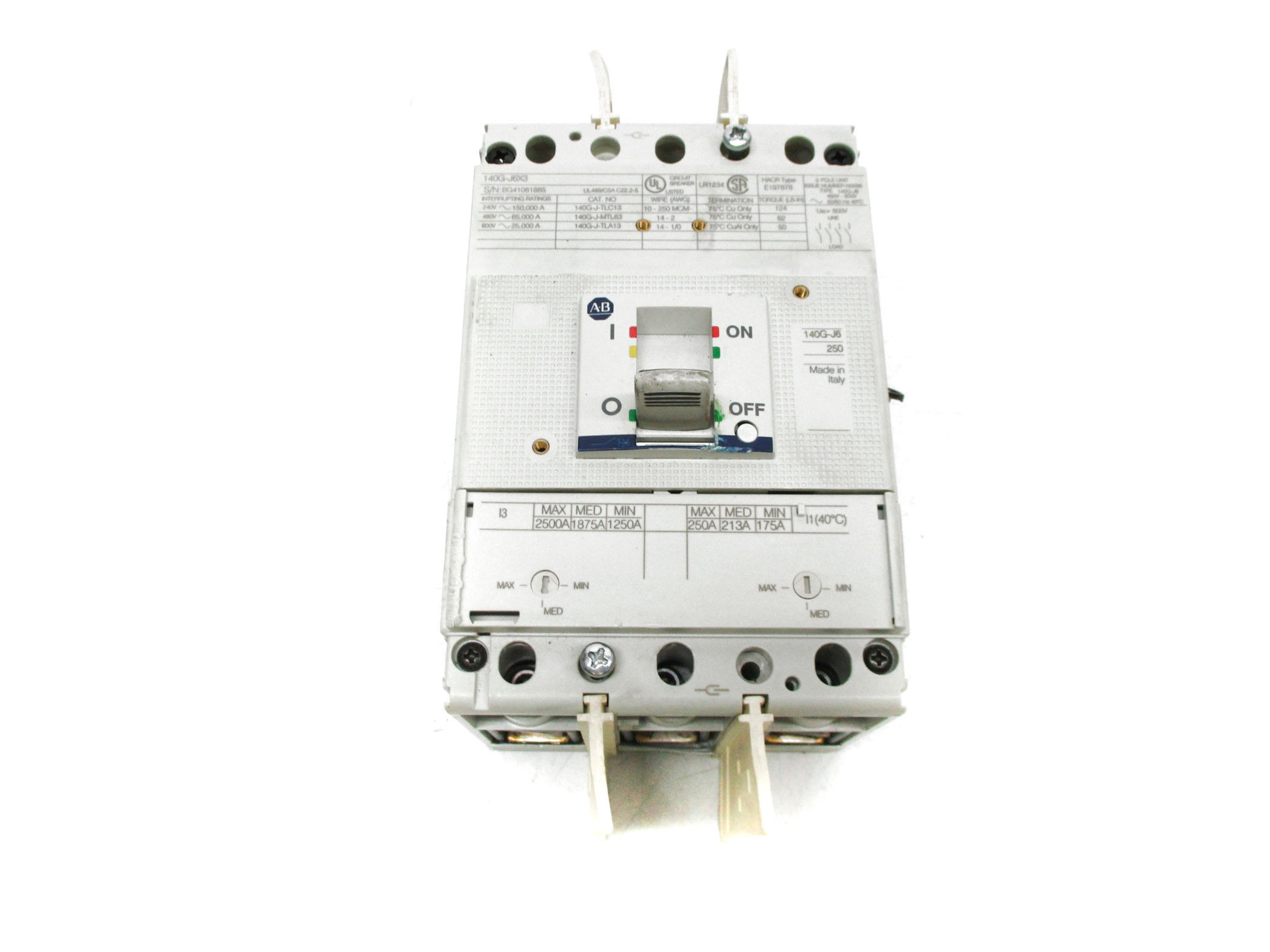 ALLEN BRADLEY 140G-J6F3-D25-KJ SER. A 250/2500A UNMP