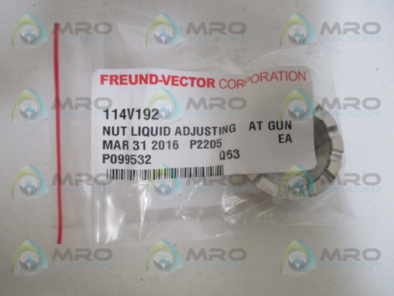 FREUND-VECTOR 114V192 LIQUID ADJUSTING NUT NSMP