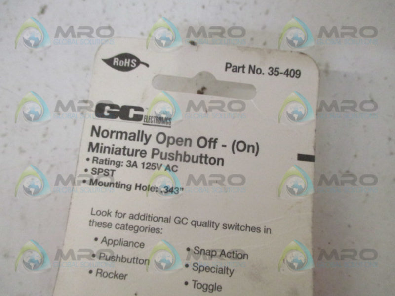 GC ELECTRICS 35-409 MINIATURE PUSHBUTTON NSMP