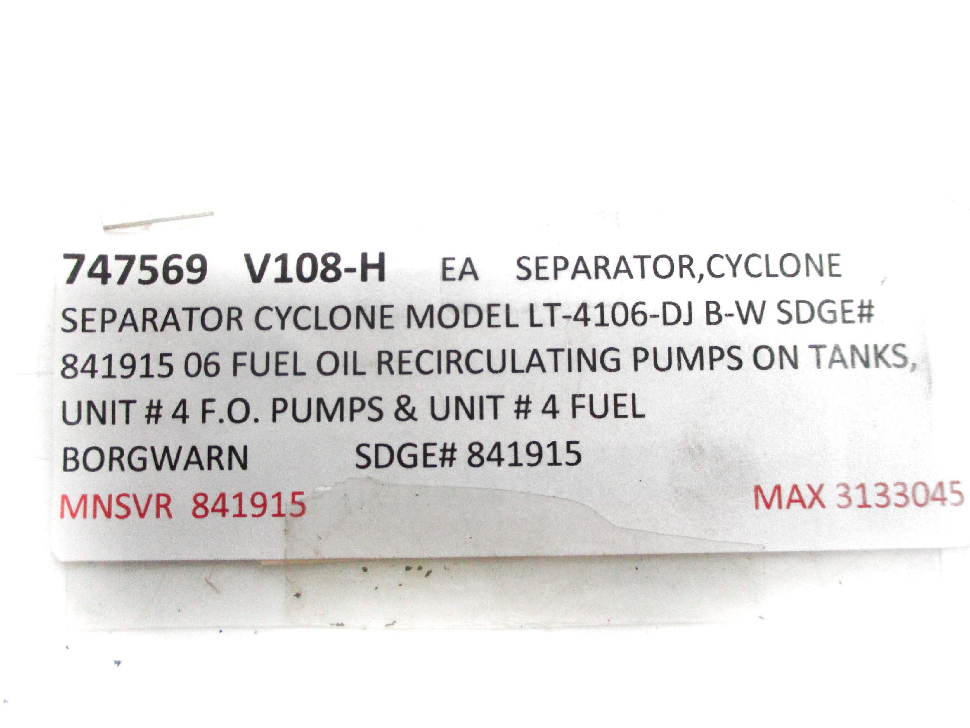 BORG WARNER JT4106DJB UNMP