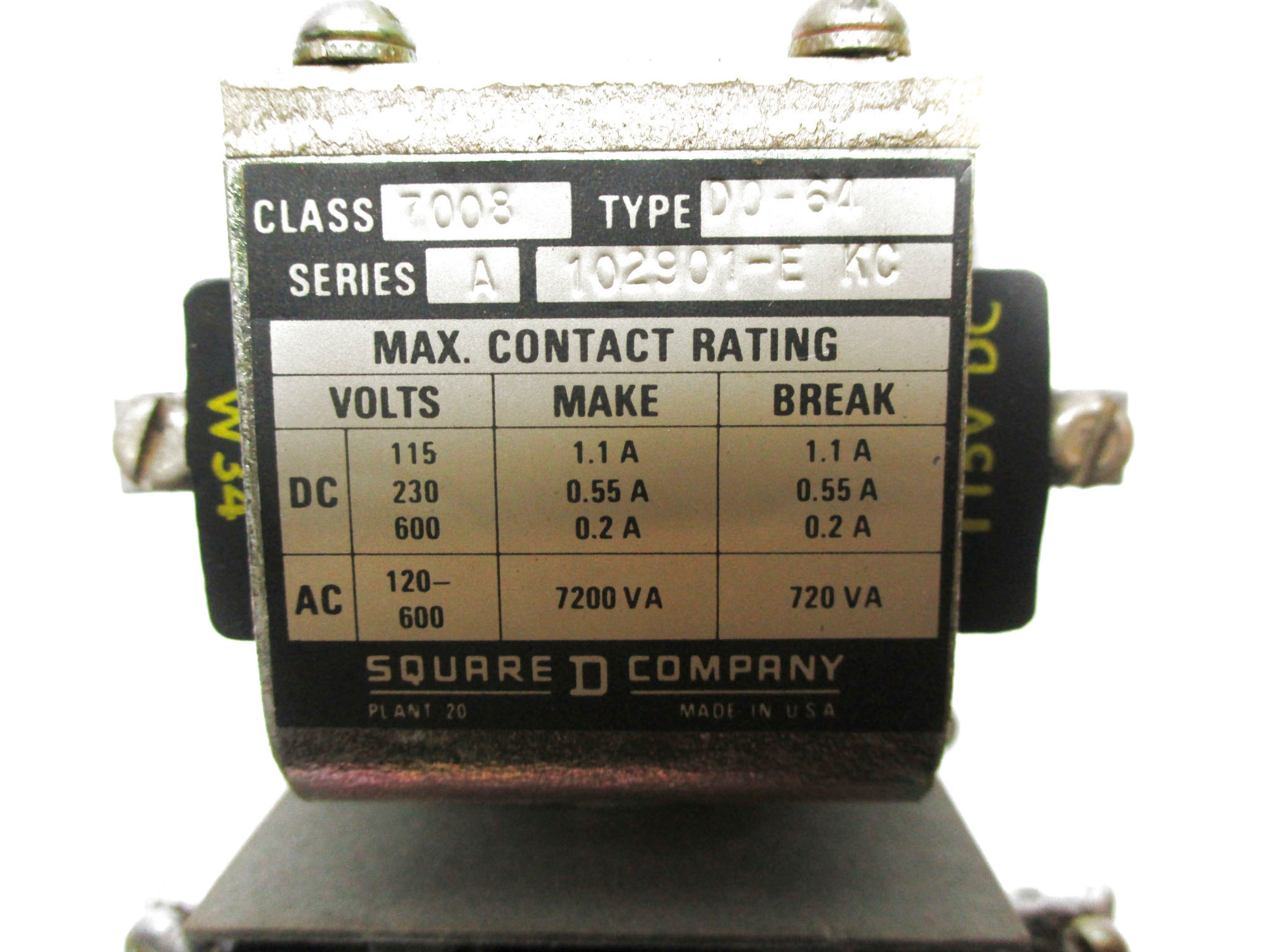 SQUARE D 7008D064 SER. A 115VDC NSNP