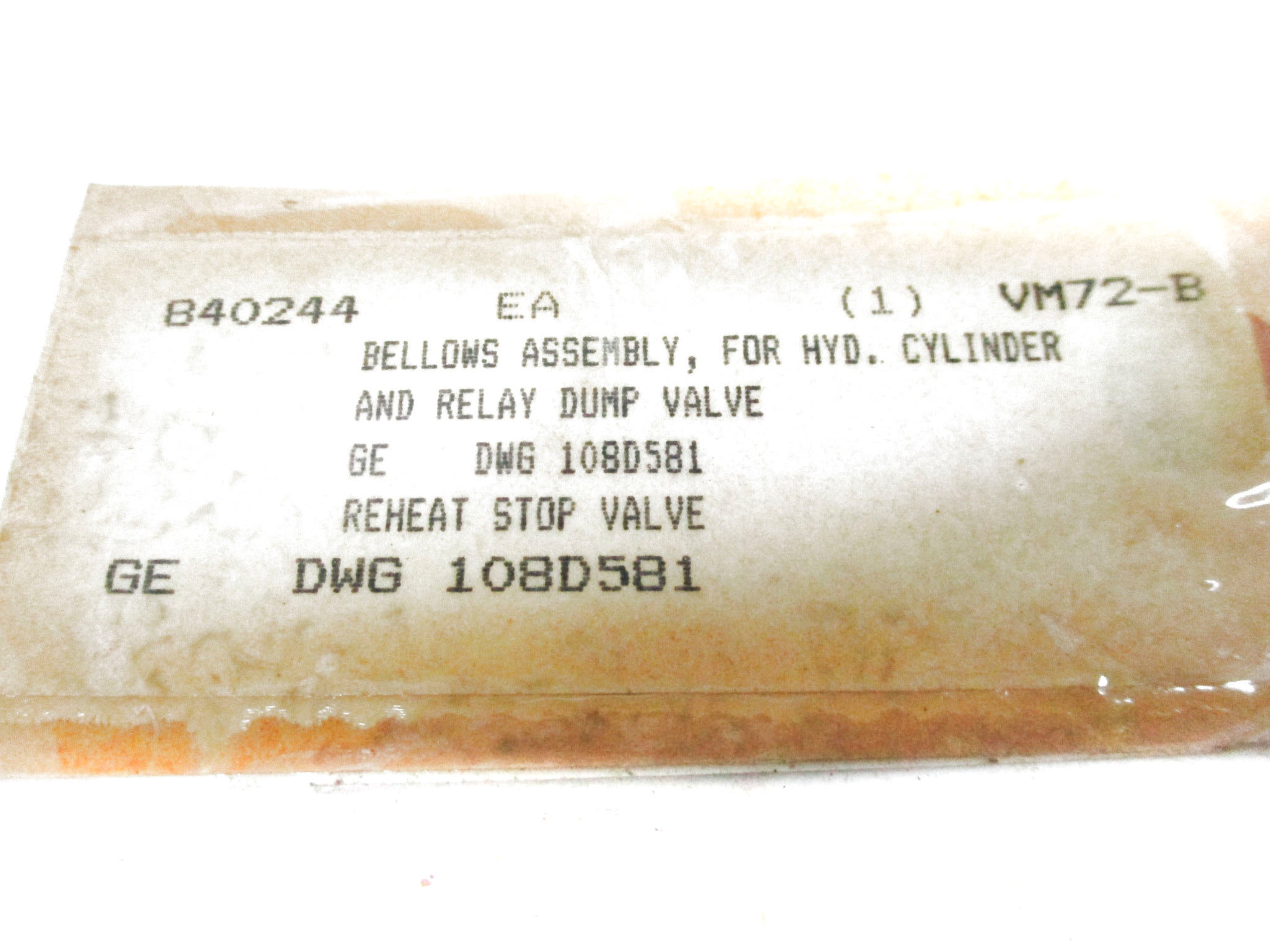 VALVE 108D581 UNMP