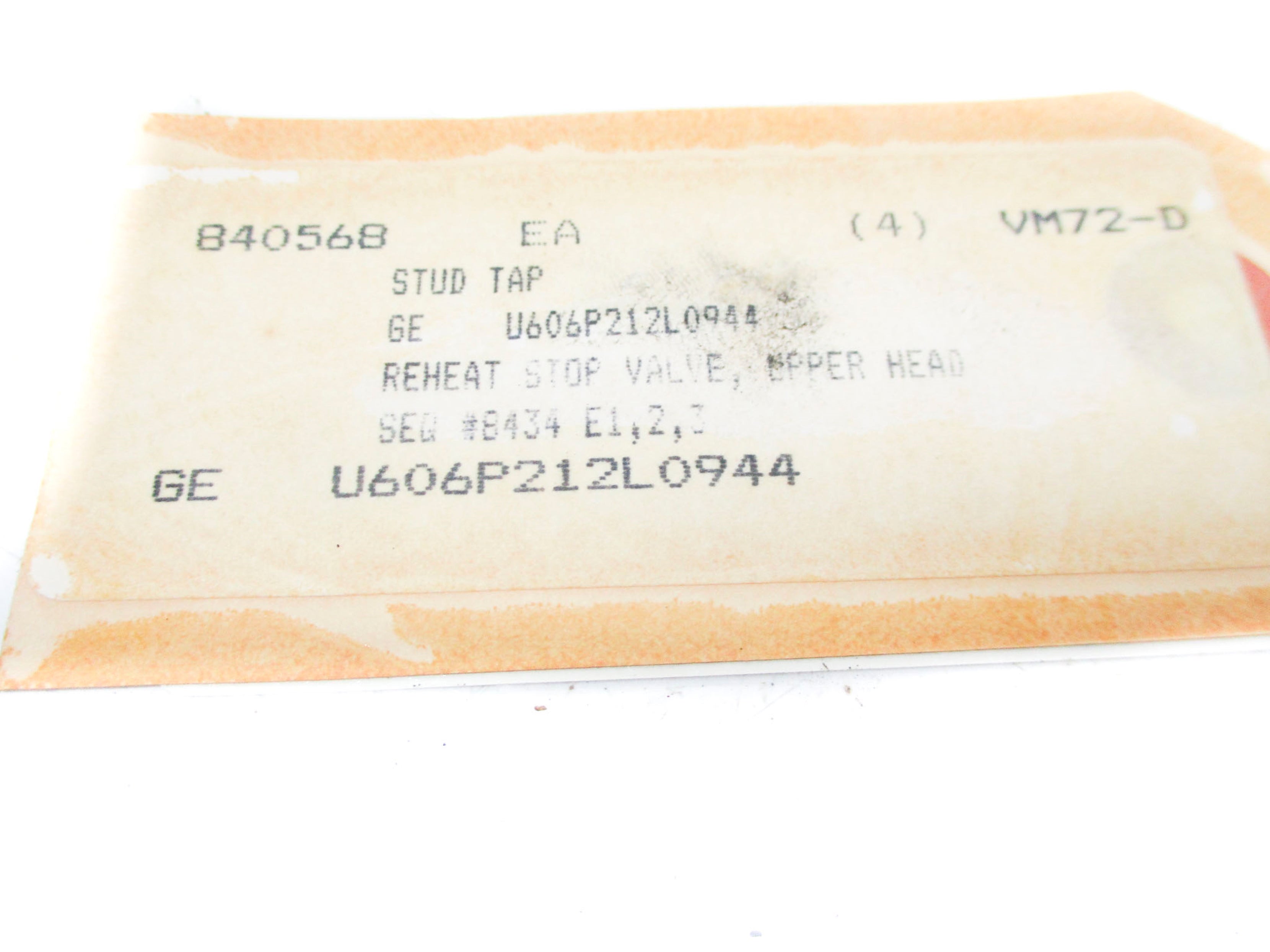 SPARE PART U606P212L0944 UNMP